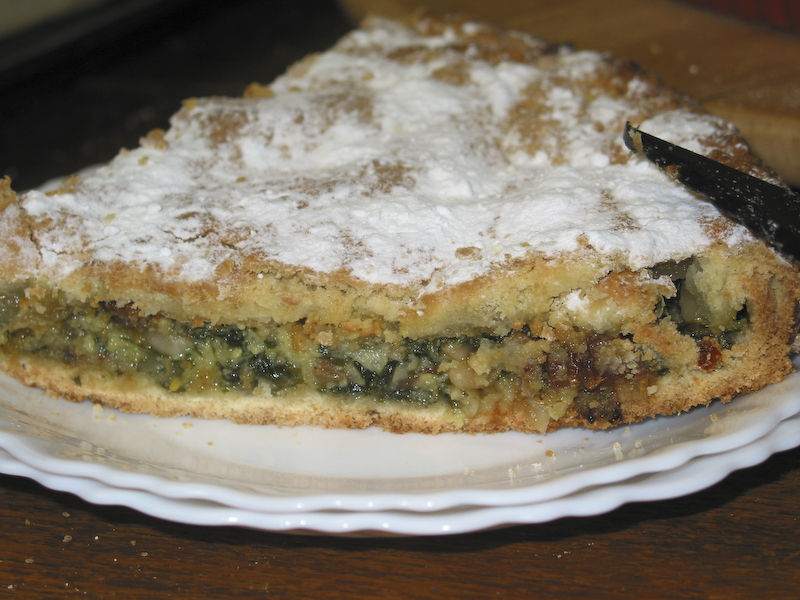 tourte de blettes en dégustation