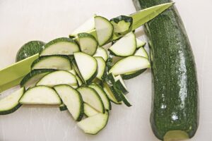 courgettes coupées