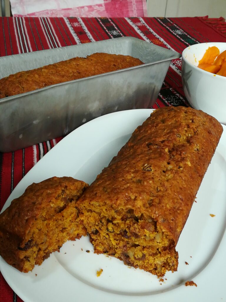 cake au potimarron tranché